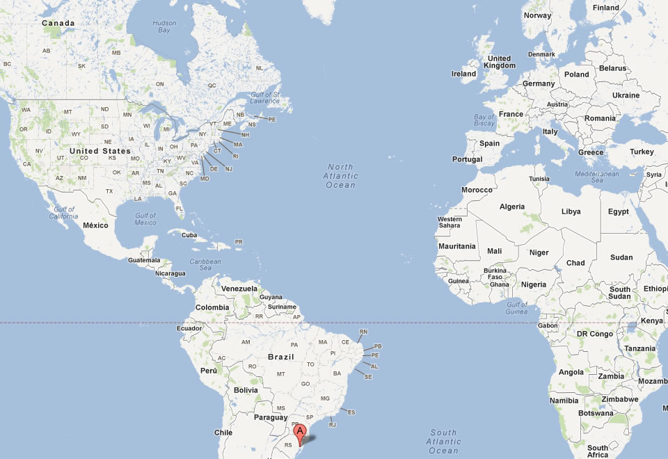 carte du porto alegre monde